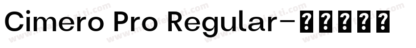 Cimero Pro Regular字体转换